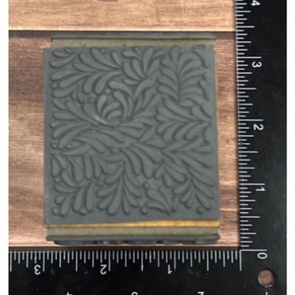 2002 STAMPENDOUS TC51 FOLIATE QUAD CUBE WOOD MOUNTED RUBBER STAMP LEAF PLANT - Picture 5 of 6